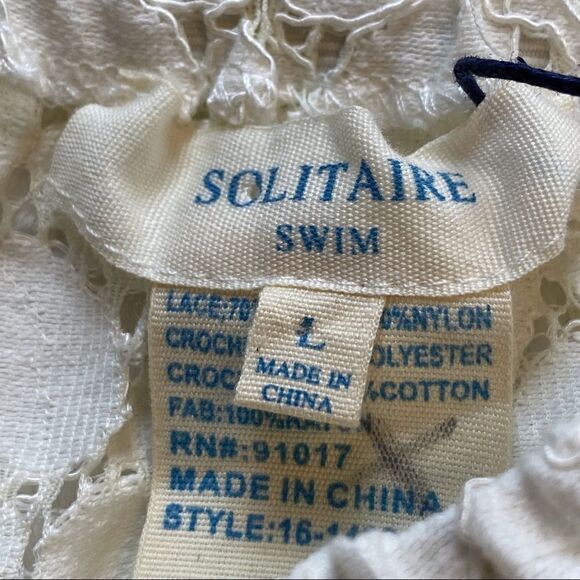 Solitaire Off White Swim Cover New With Tags Size Large - Picture 2 of 11